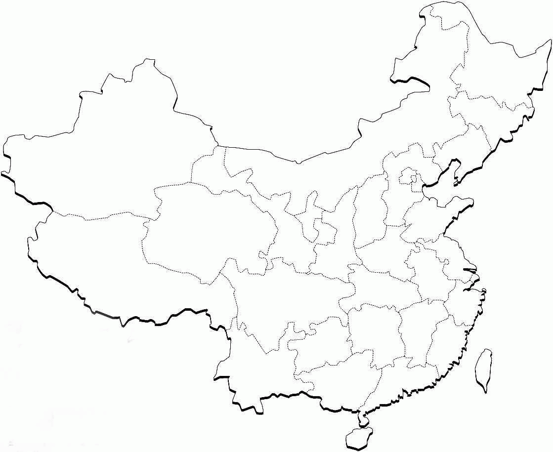 Chinese Map Coloring Pages