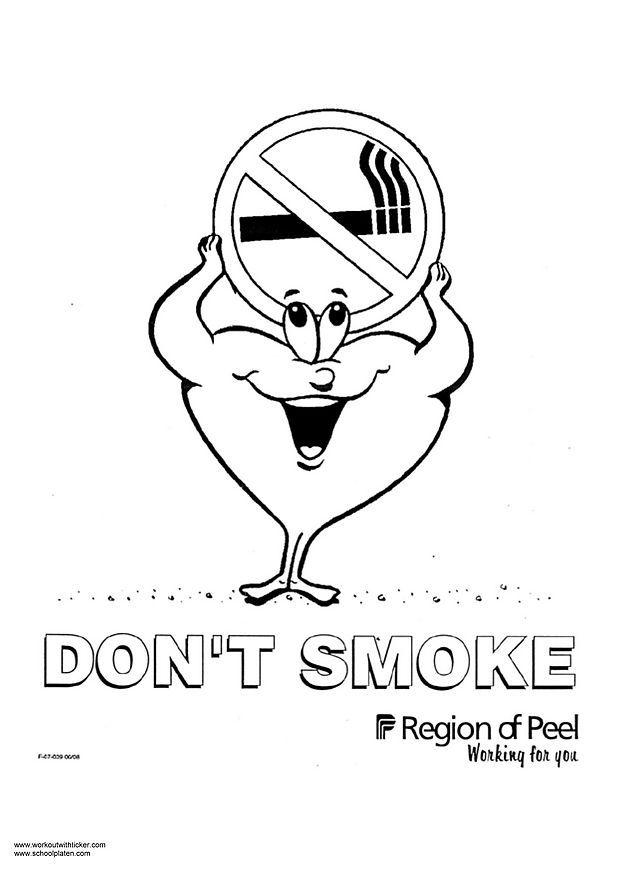 Coloring Page don´t smoke - free printable coloring pages