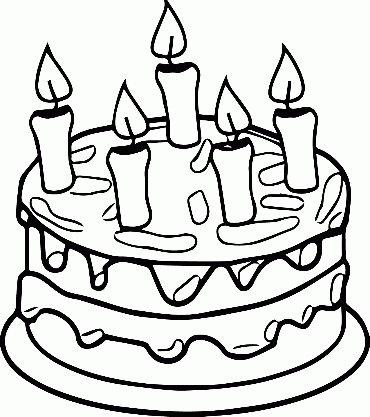 Cake Coloring Page Coloring Home