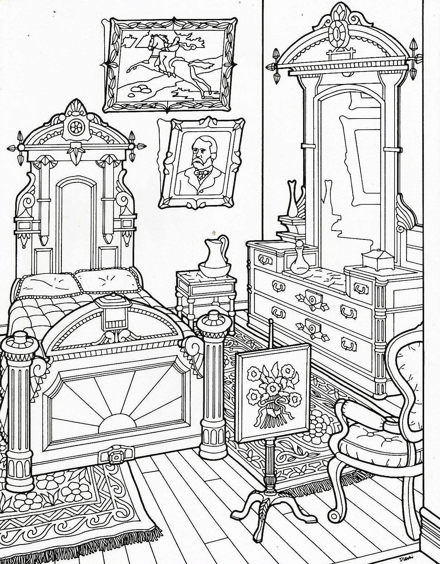 Victorian Home coloring page History Social Studies Culture ...