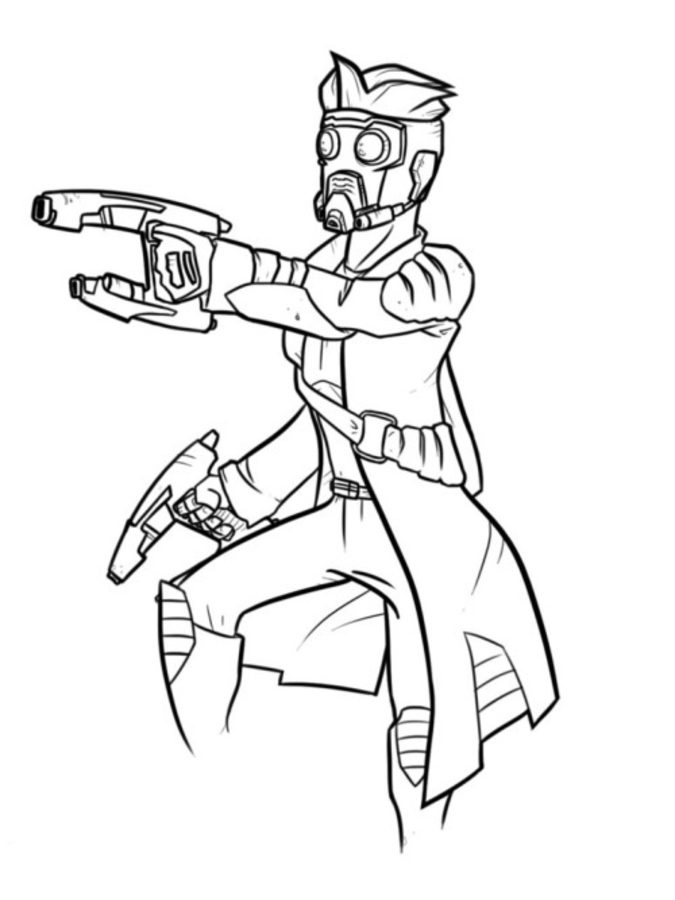 Coloring pages: Coloring pages: Star-Lord, printable for kids & adults, free