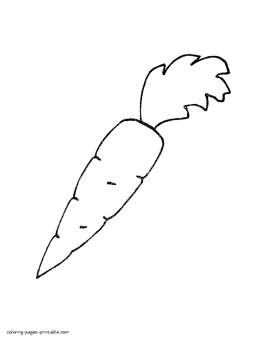 Carrot Black And White Outline Coloring Pagefree Coloring Home