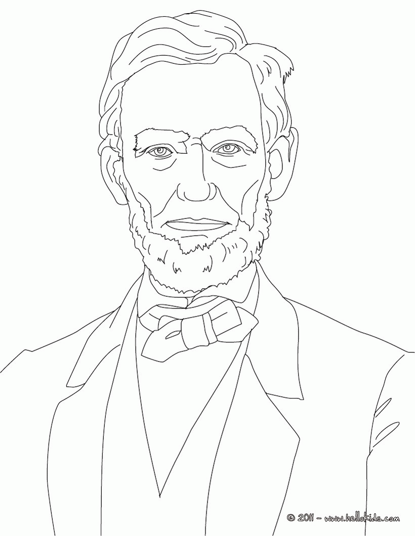 abraham lincoln coloring pages with name - photo #22