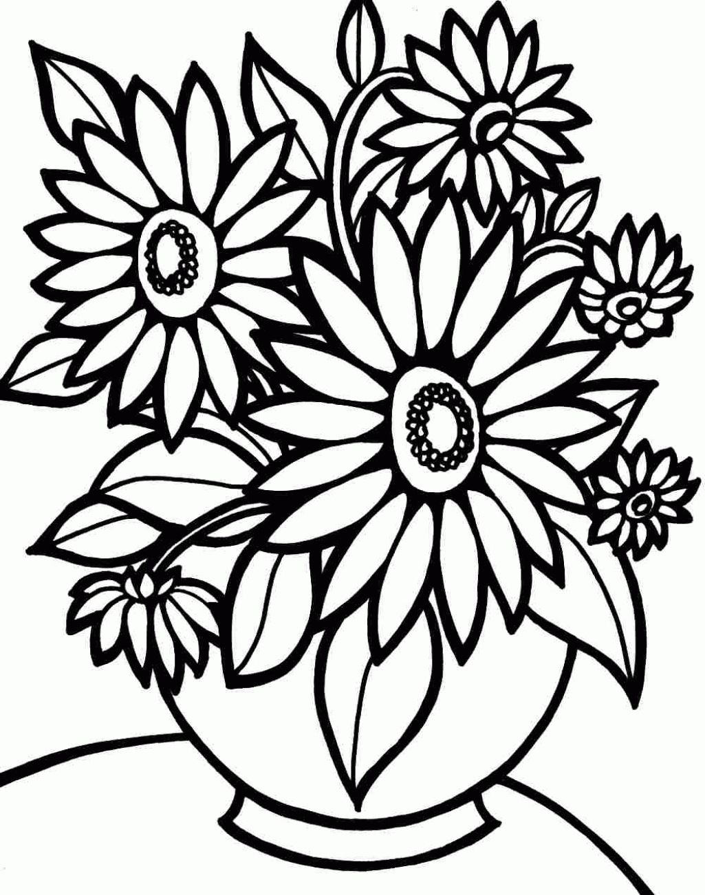 Colouring Pages Coloring Pages Sunflower Flowers For Kids Free ...