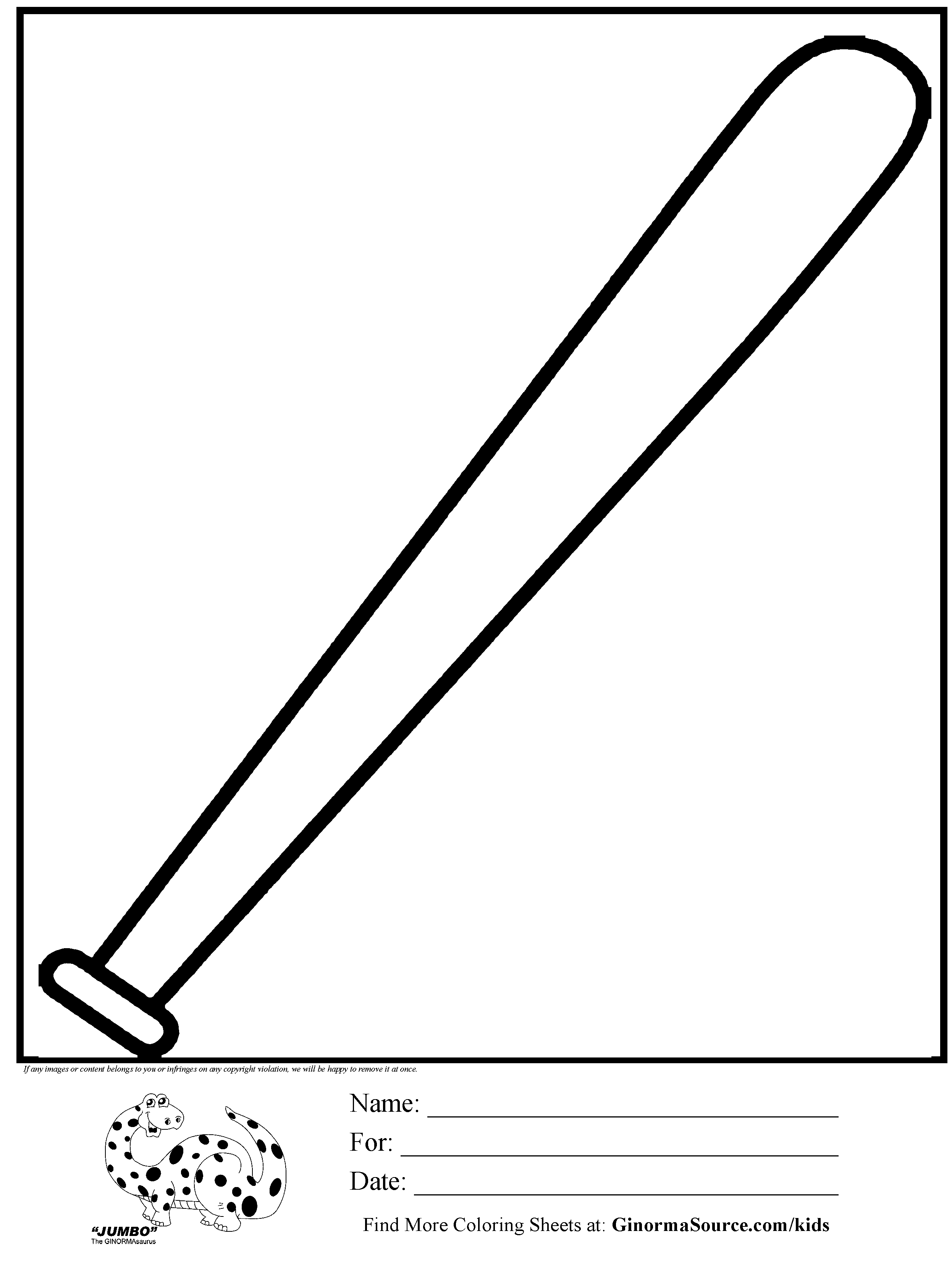 Coloring Page Of Bat And Ball - Coloring Home