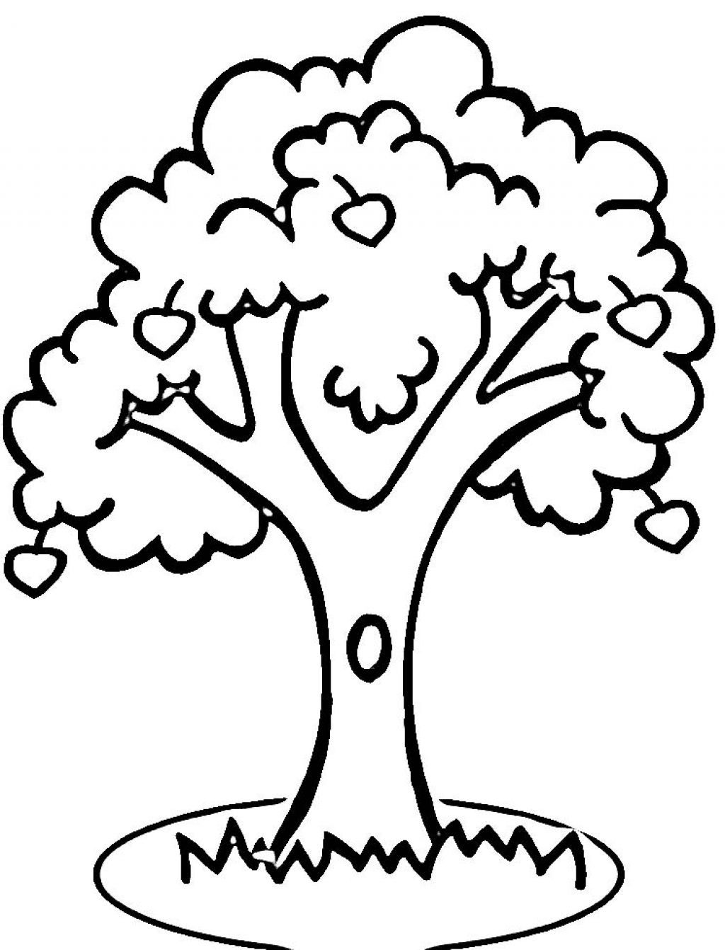 Coloring Page For Kids Apple Tree Coloring Home