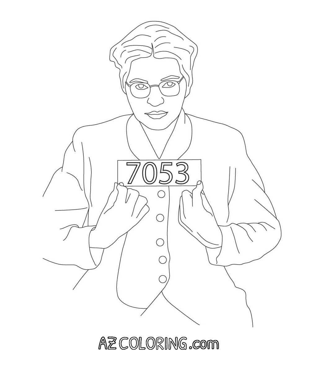 Rosa Parks Coloring Pages Coloring Home