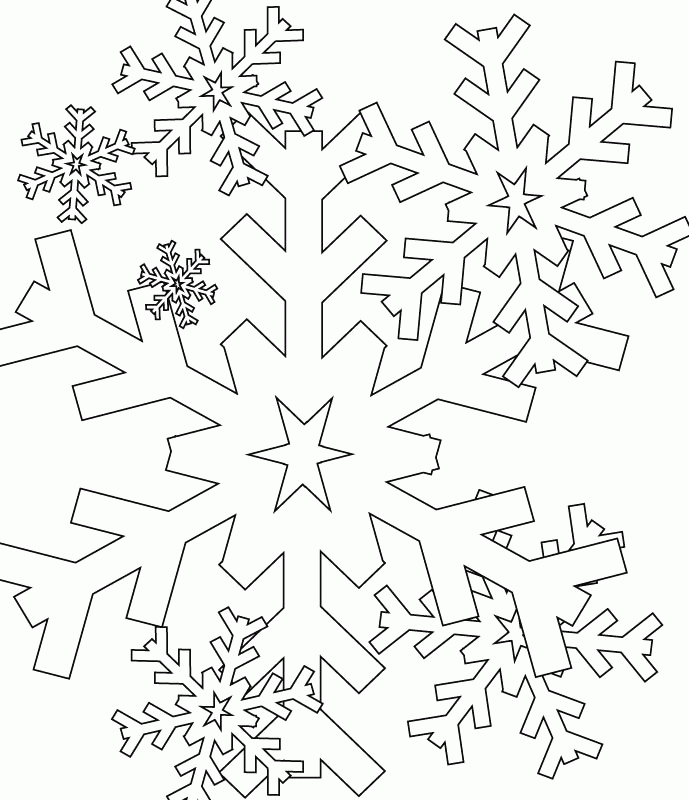Snowflakes - Coloring Pages for Kids and for Adults