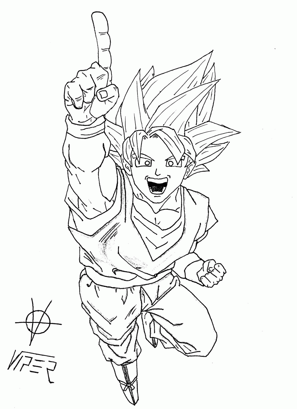 Dbz Goku Ssj4 Coloring Pages - Coloring Home