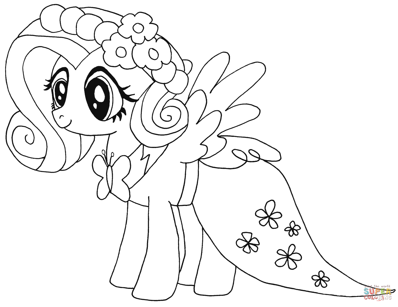 My Little Pony Fluttershy coloring page | Free Printable Coloring ...