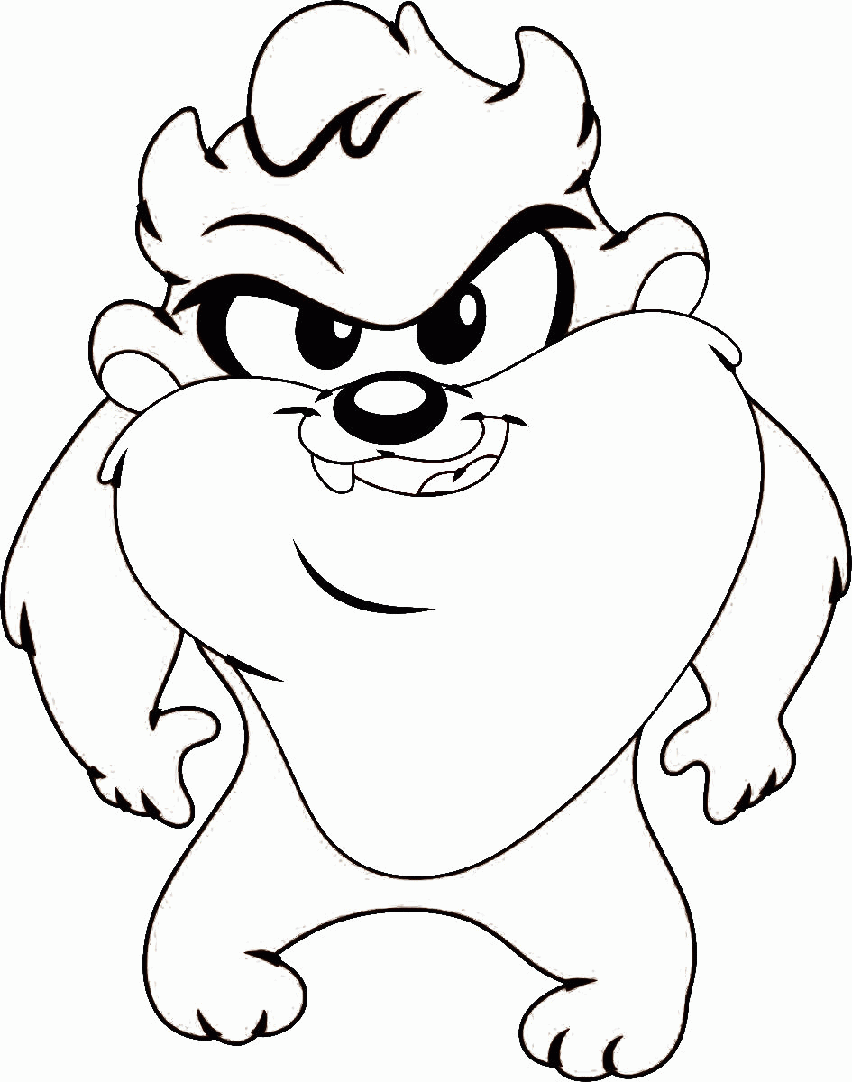 Baby Taz Coloring Page Coloring Home