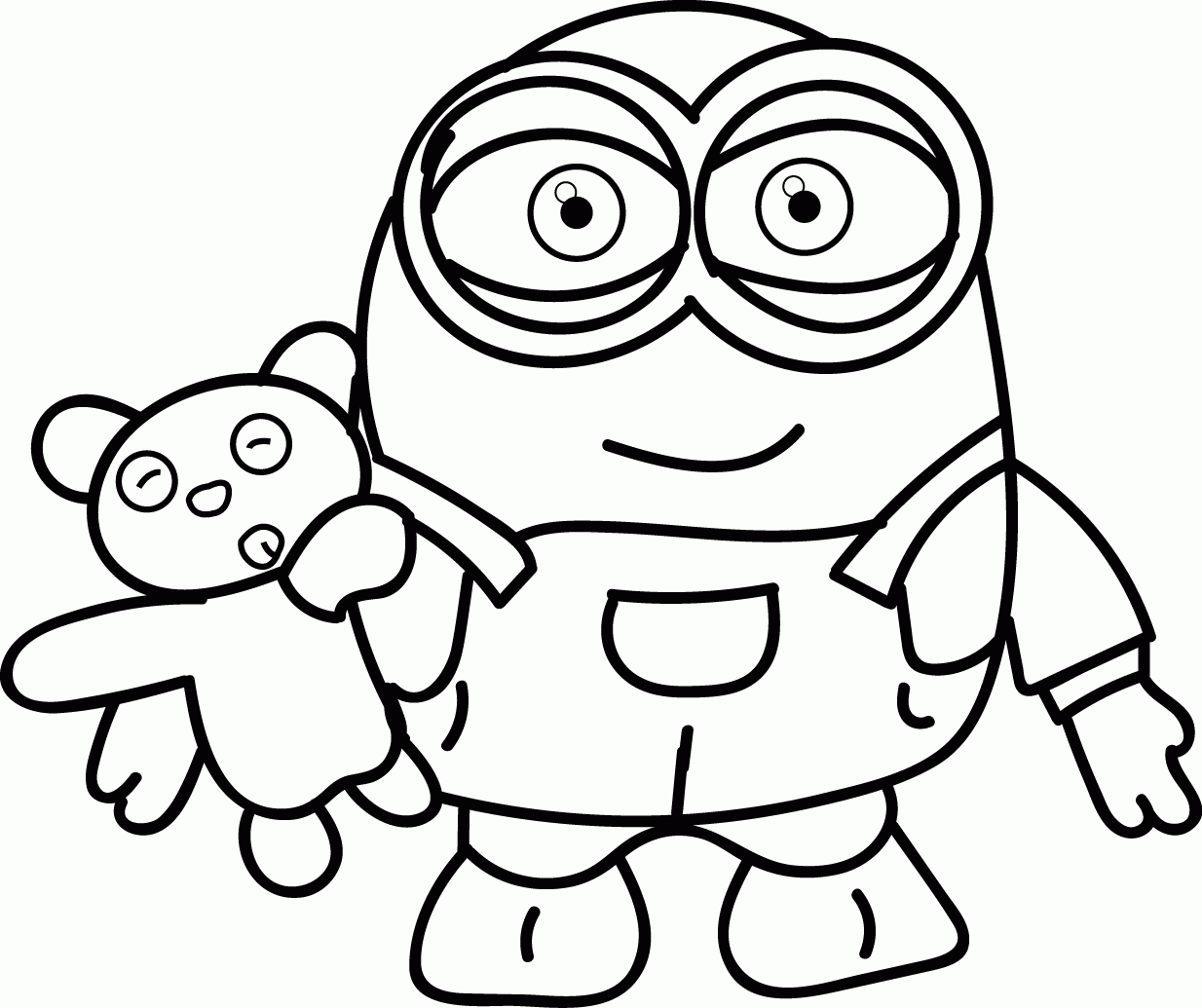 Minions Toy At Hand Coloring Page | Wecoloringpage