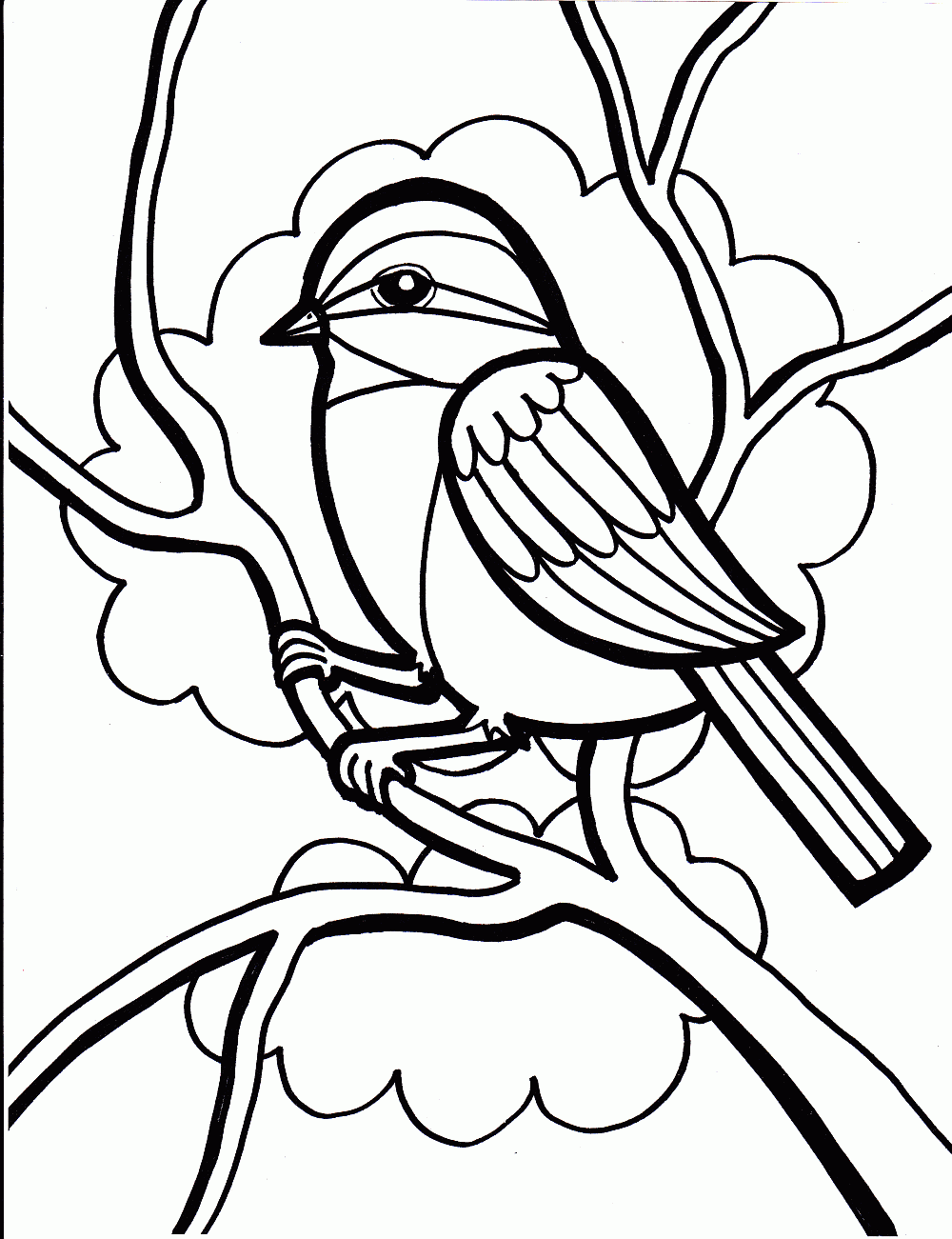 printable coloring pages of beautiful sparrow for kids - Coloring ...