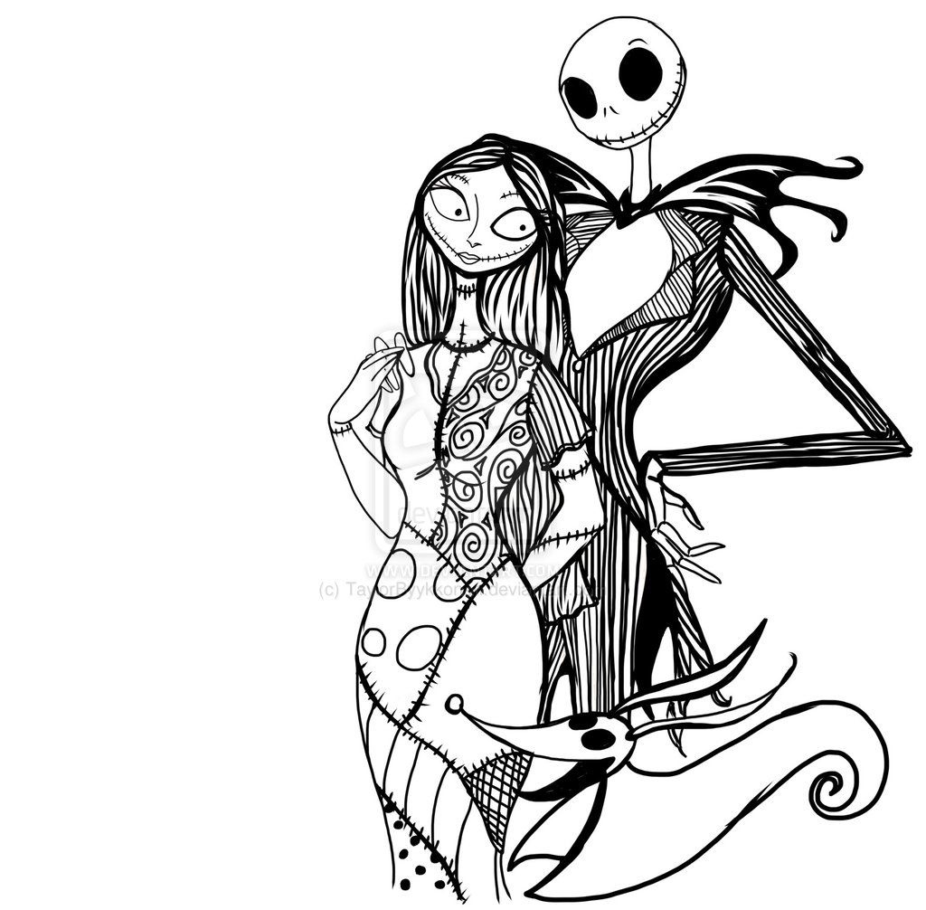Nightmare Before Christmas Coloring Pages Printable Coloring Home