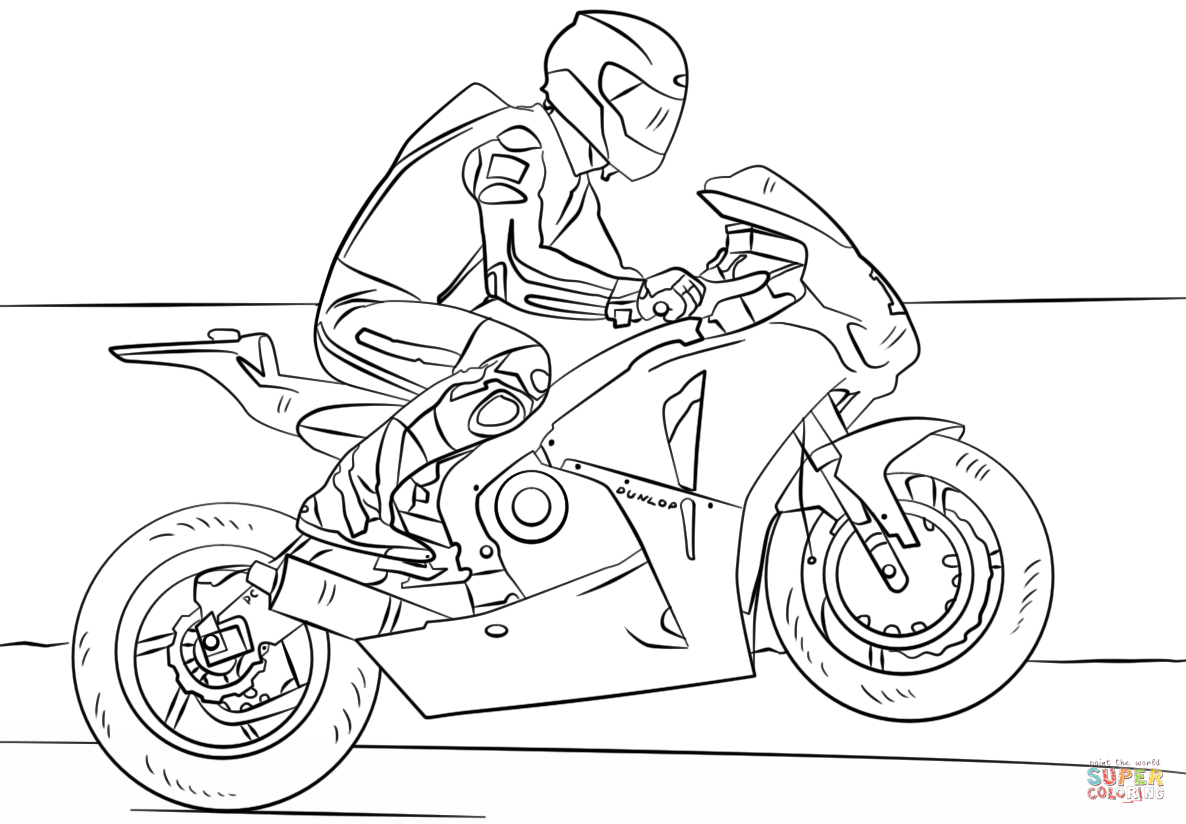 Coloring Pages Motorcycle - Coloring Pages Kids 2019