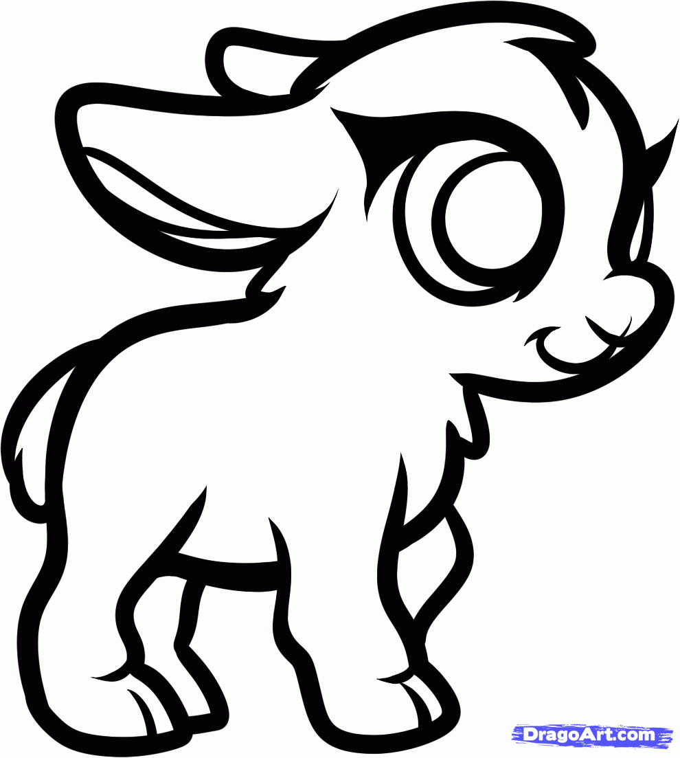 Cute Goat Coloring Pages   Coloring Home
