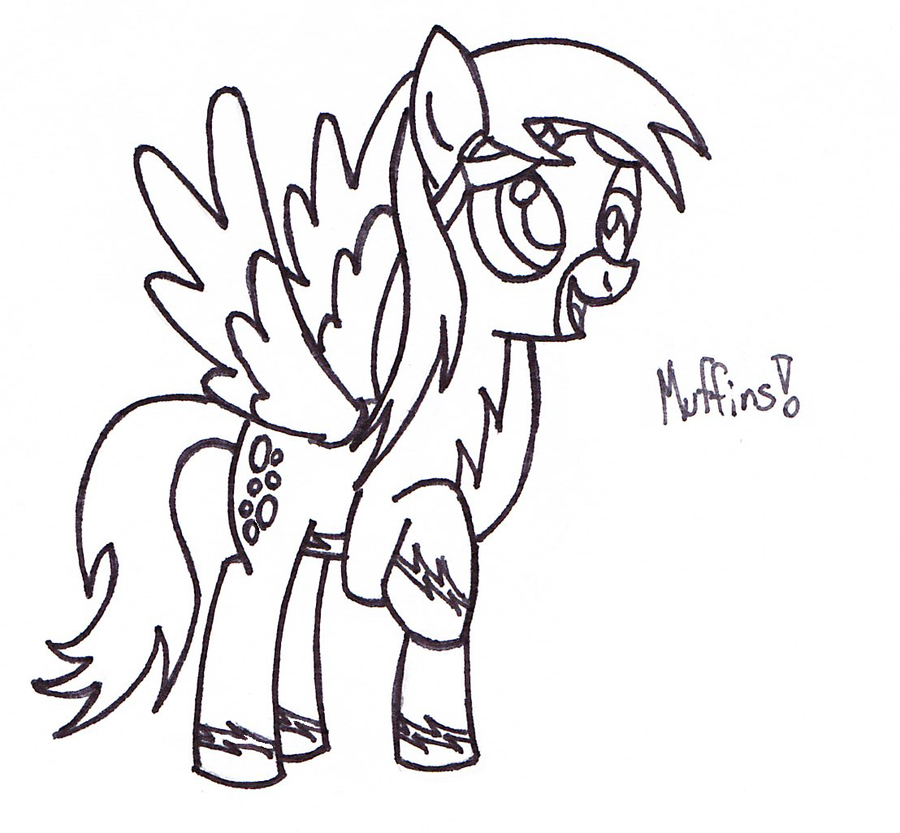 Pin Doctor Whooves Coloring Page Wonderbolt Derpy Hooves By on ...