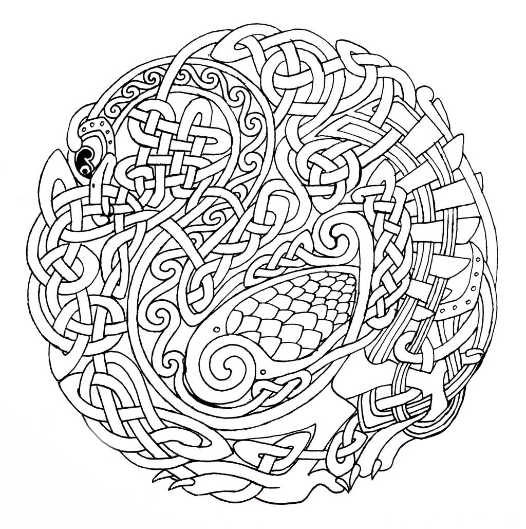 Celtic Intricate Christmas Coloring Page - Coloring Pages For All Ages