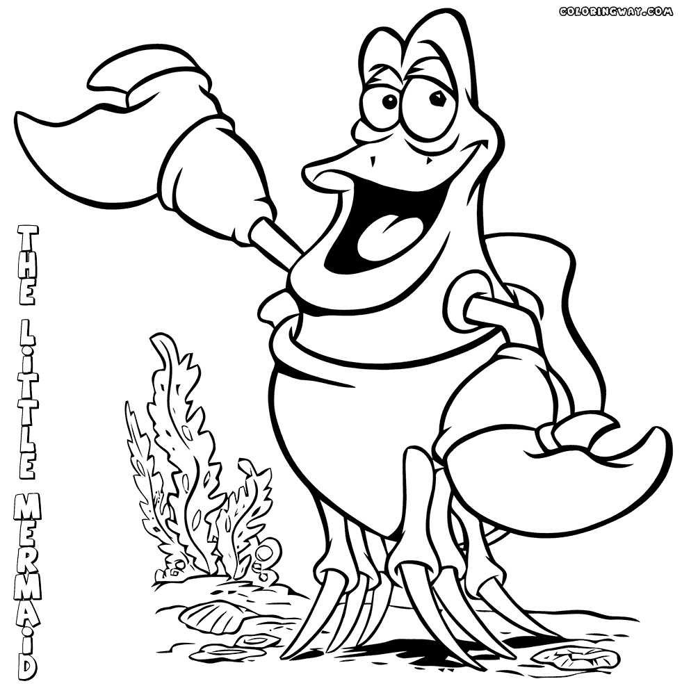 Little Mermaid Sebastian Coloring Pages Coloring Home