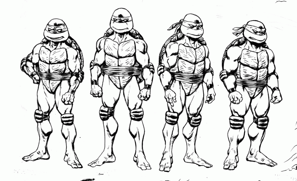 Amazing Collection of Ninja Turtle coloring pages