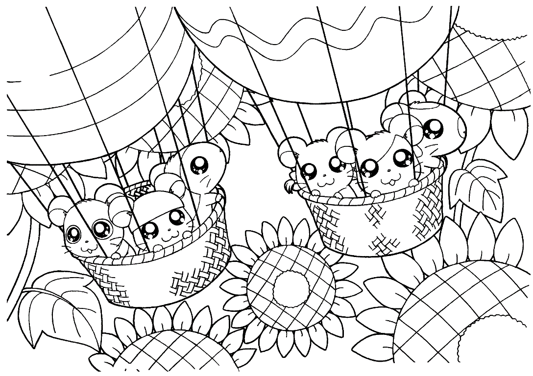 Hamtaro Coloring Pictures - High Quality Coloring Pages