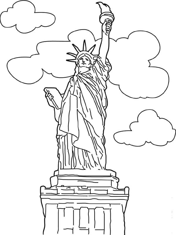 Worldwonders Liberty Statue Coloring Pages : Batch Coloring