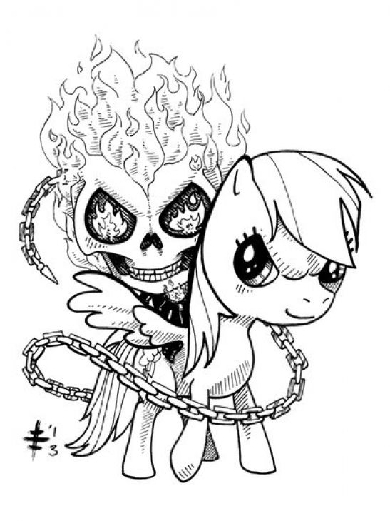 Ghost Rider Coloring Page - Coloring Home