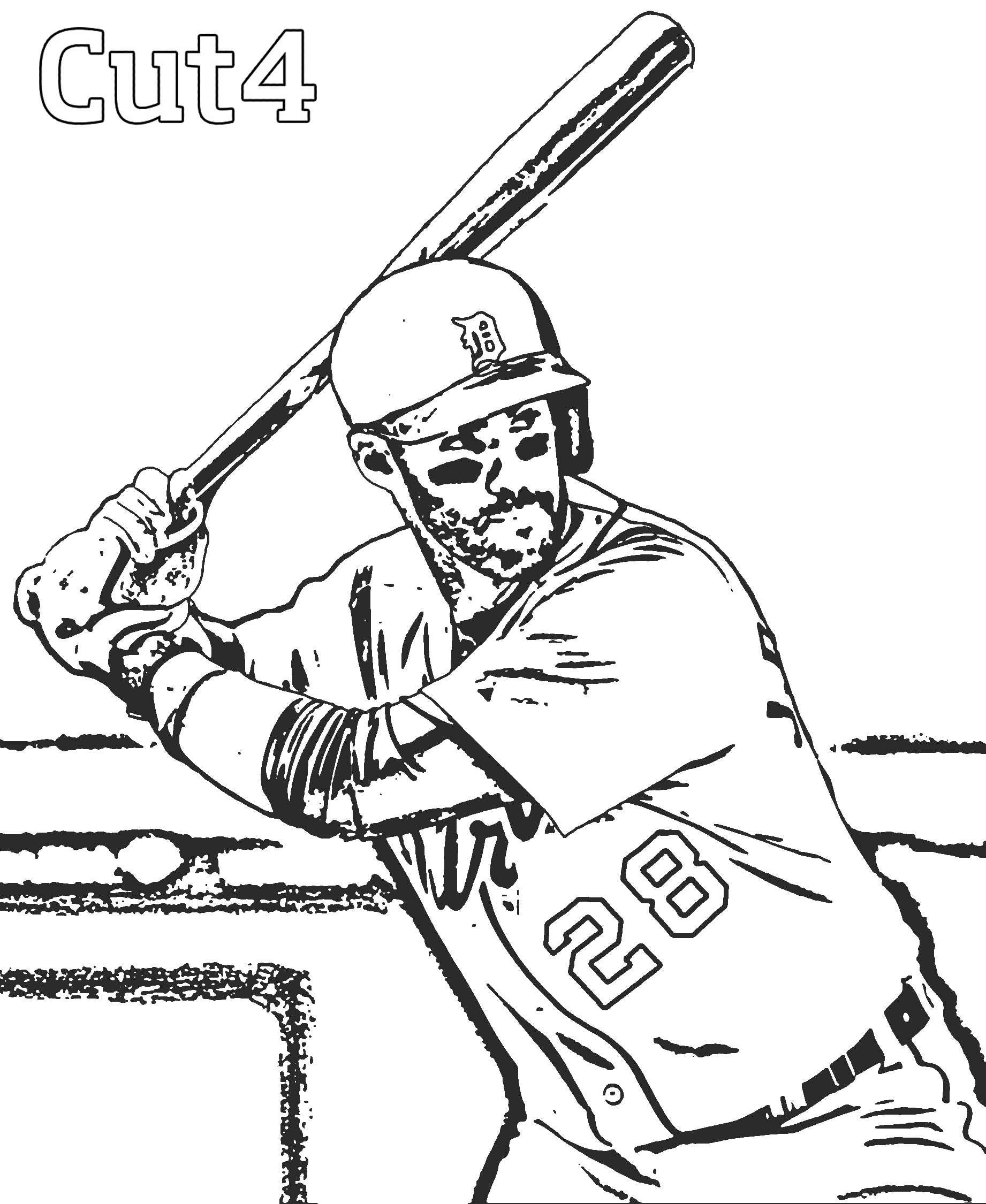 Detroit Tigers Coloring Pages - Coloring Home