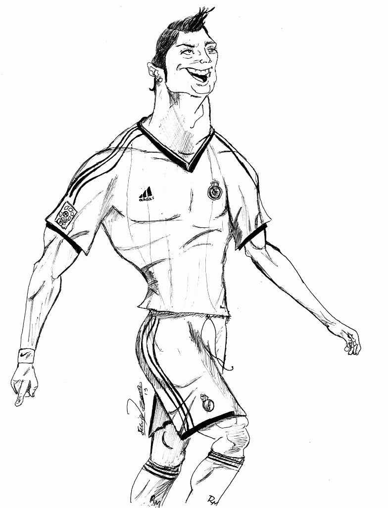 Soccer Coloring Pages Ronaldo - High Quality Coloring Pages