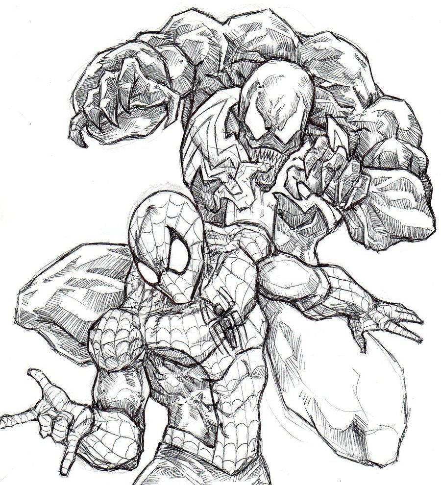 Best Photos of Spider-Man Vs Venom Coloring Pages - Spider-Man and ...