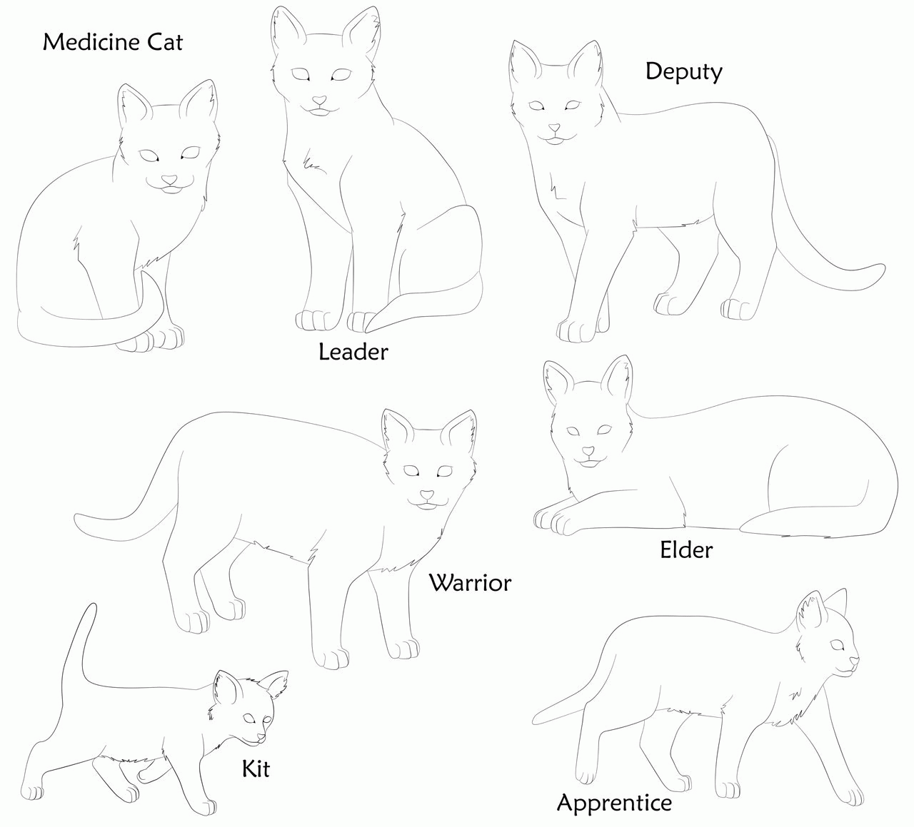 Warrior Cats Clan Pages Coloring Pages