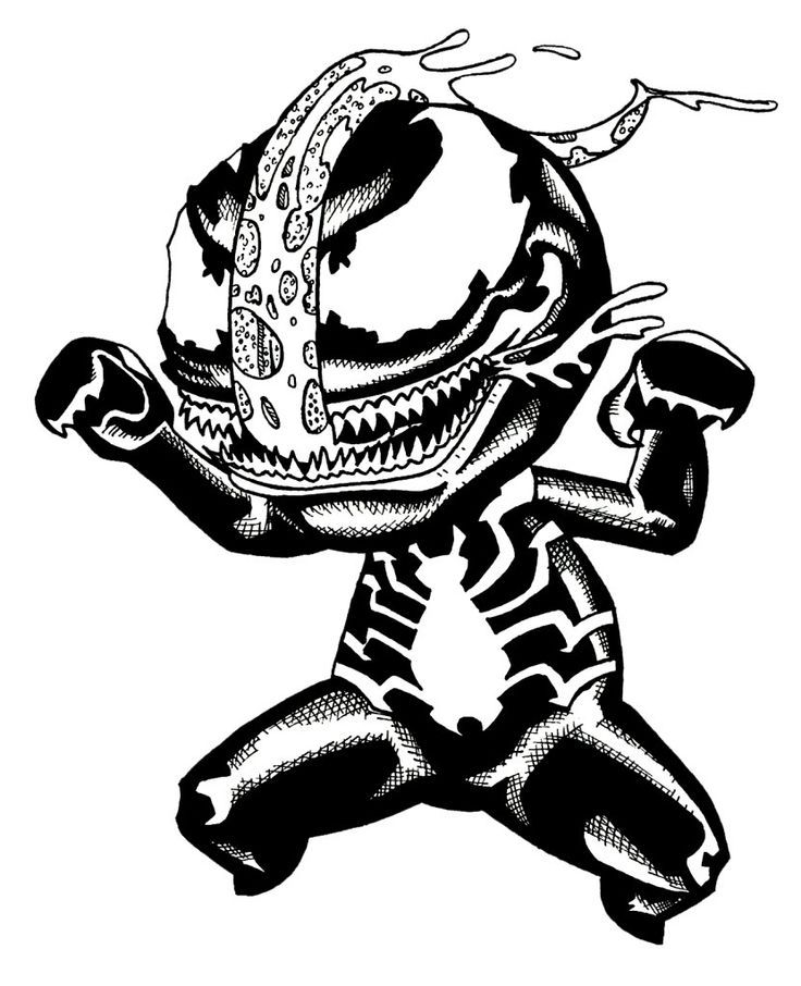 Spiderman And Venom Coloring Pages Free - Coloring Home