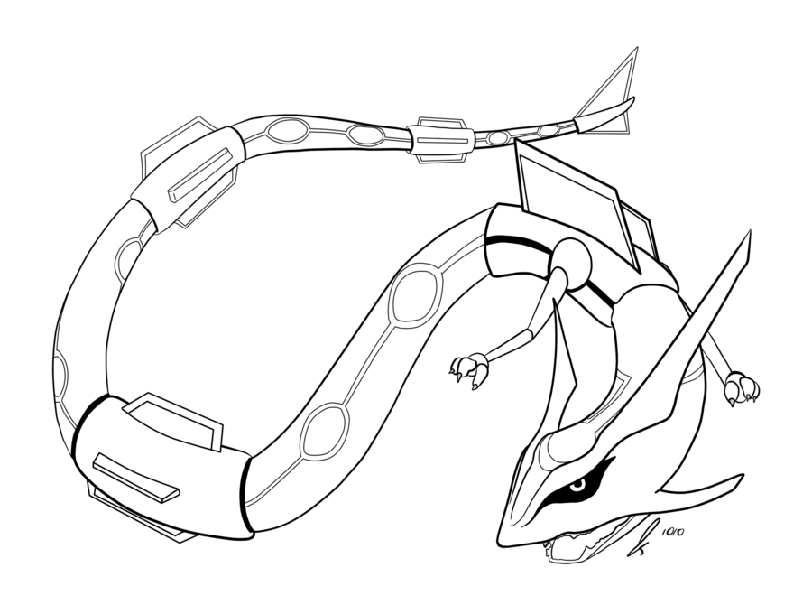 Pokemon Rayquaza Coloring Page - Coloring Home