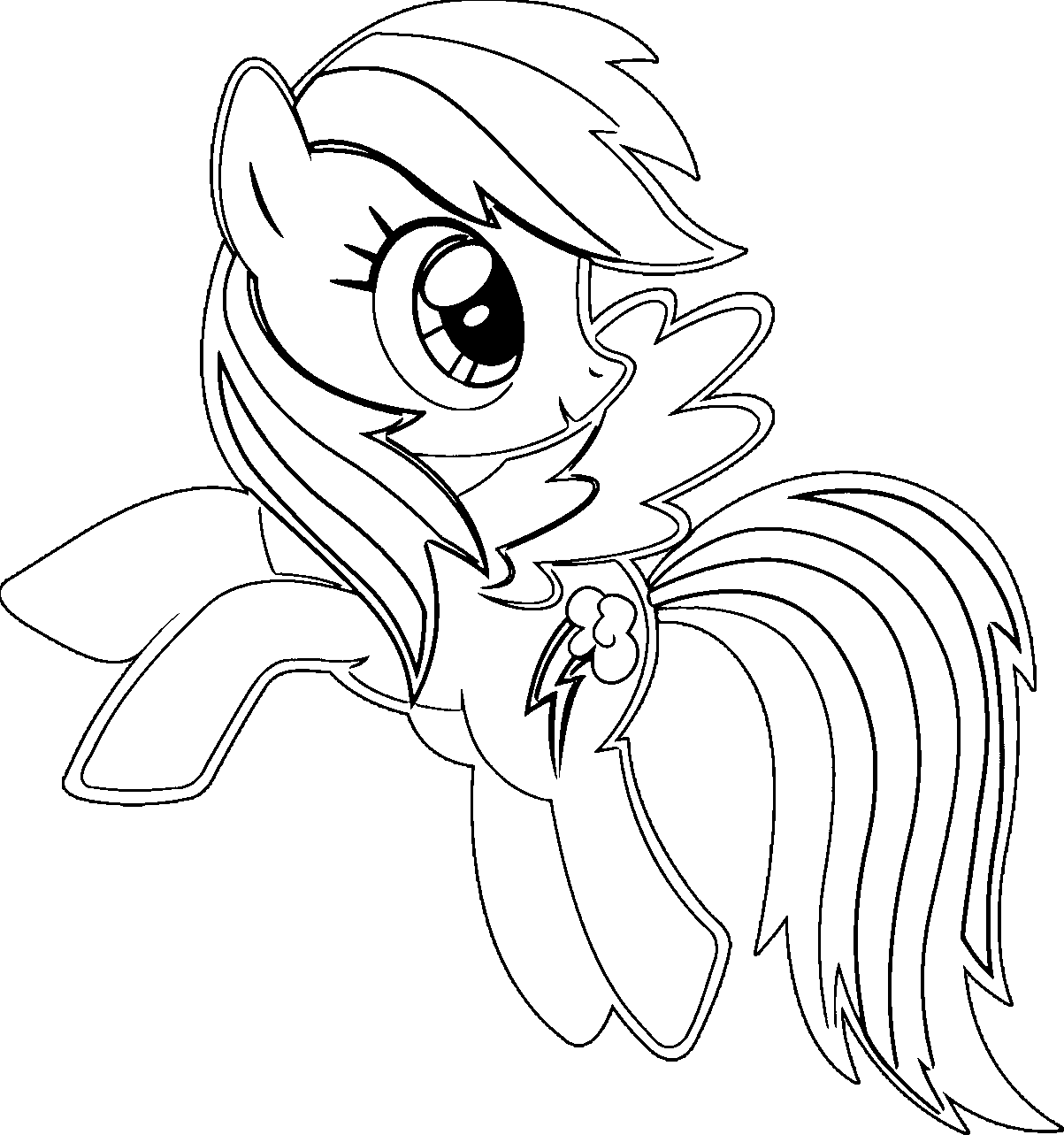 Coloring Pages For Rainbow Dash Coloring Home