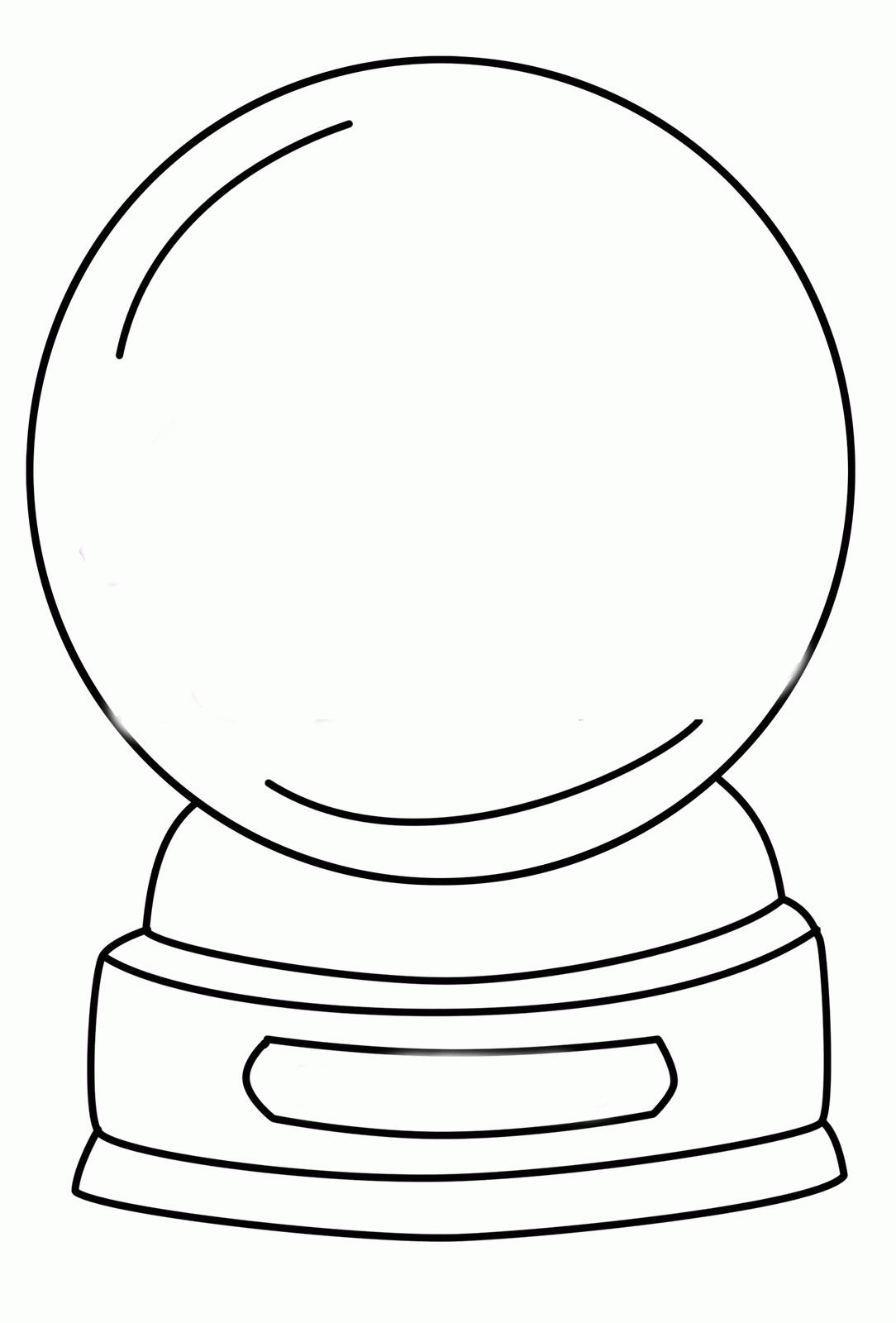 Snow Globe Coloring Page Printable Iconmaker Info