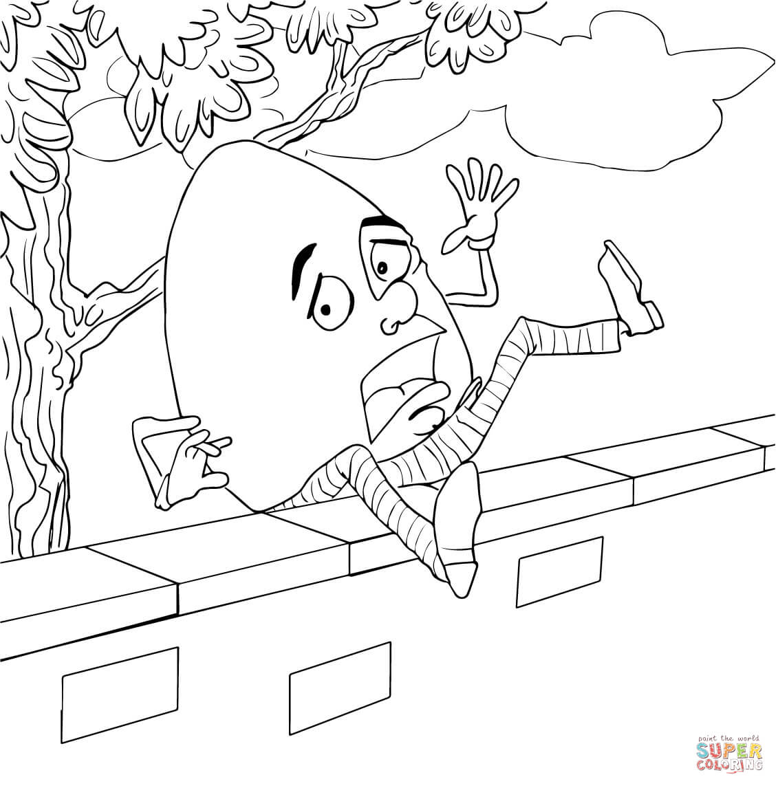 Humpty Dumpty Coloring Pages Free - Coloring Home