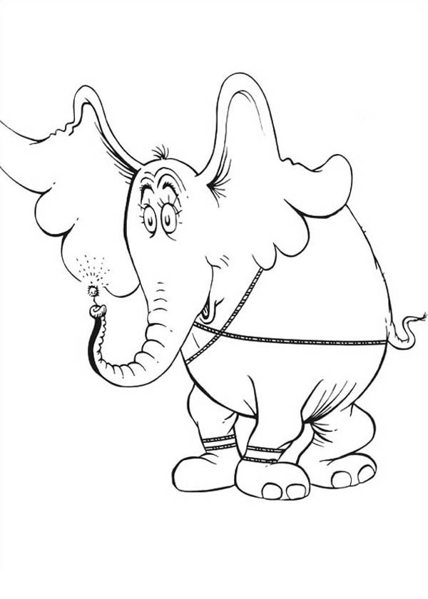Horton Hears A Who Amazed By Top Of Clover Coloring Page