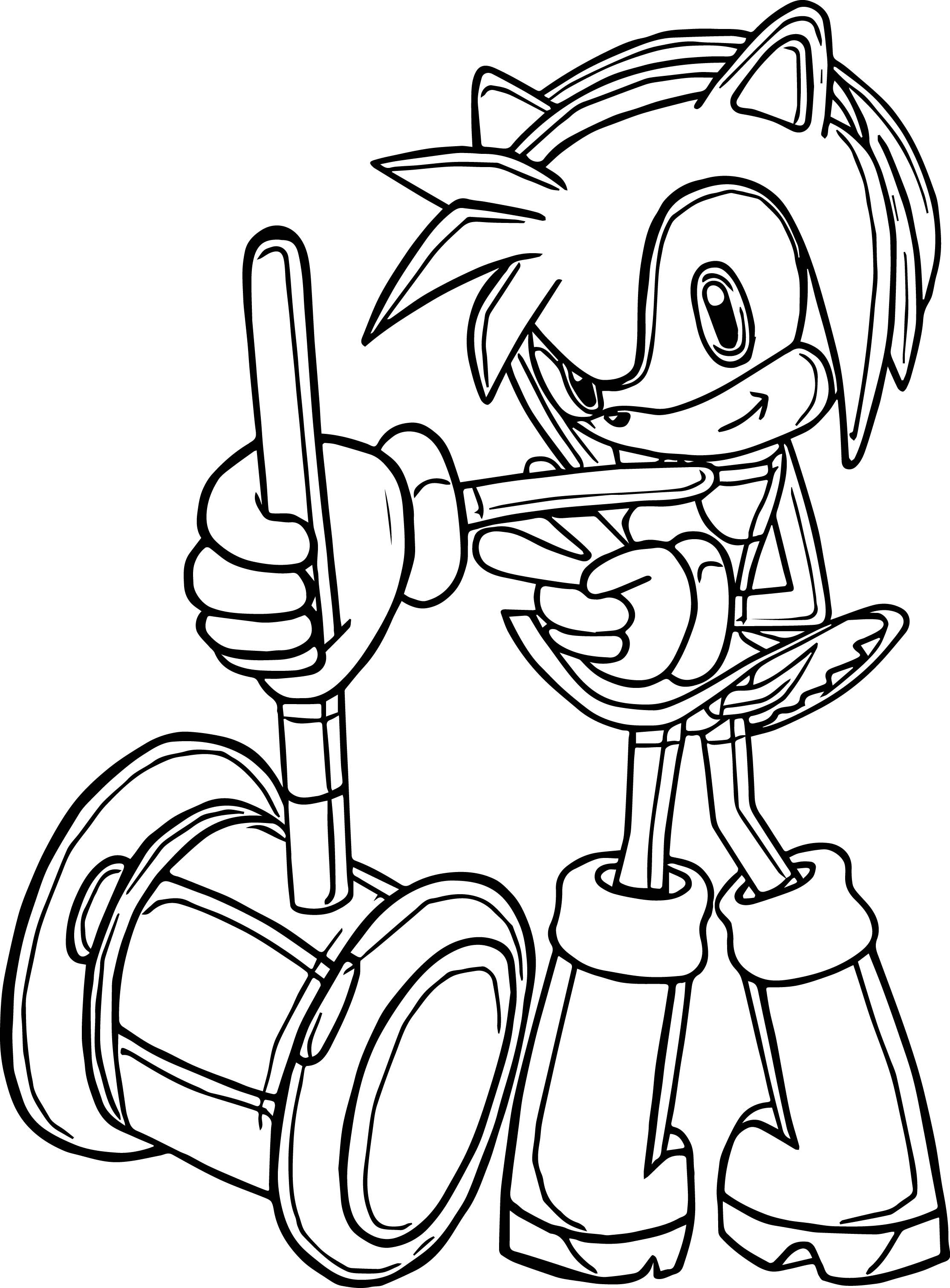 Nice Amy Rose My Hammer Coloring Page Amy Rose Coloring Pages Color