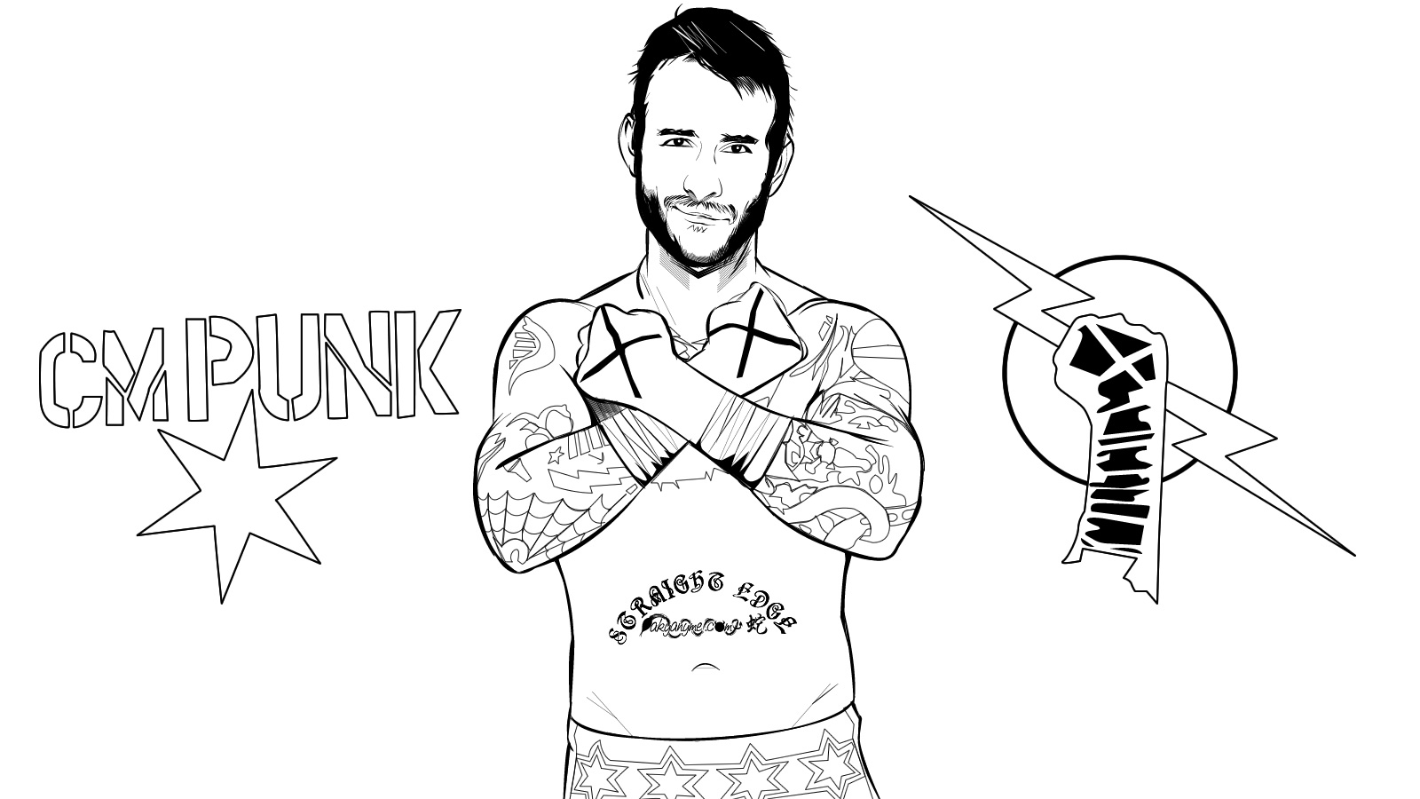 Wrestling Coloring Pages Online Books Wrestler Jeff Hardy Page ...