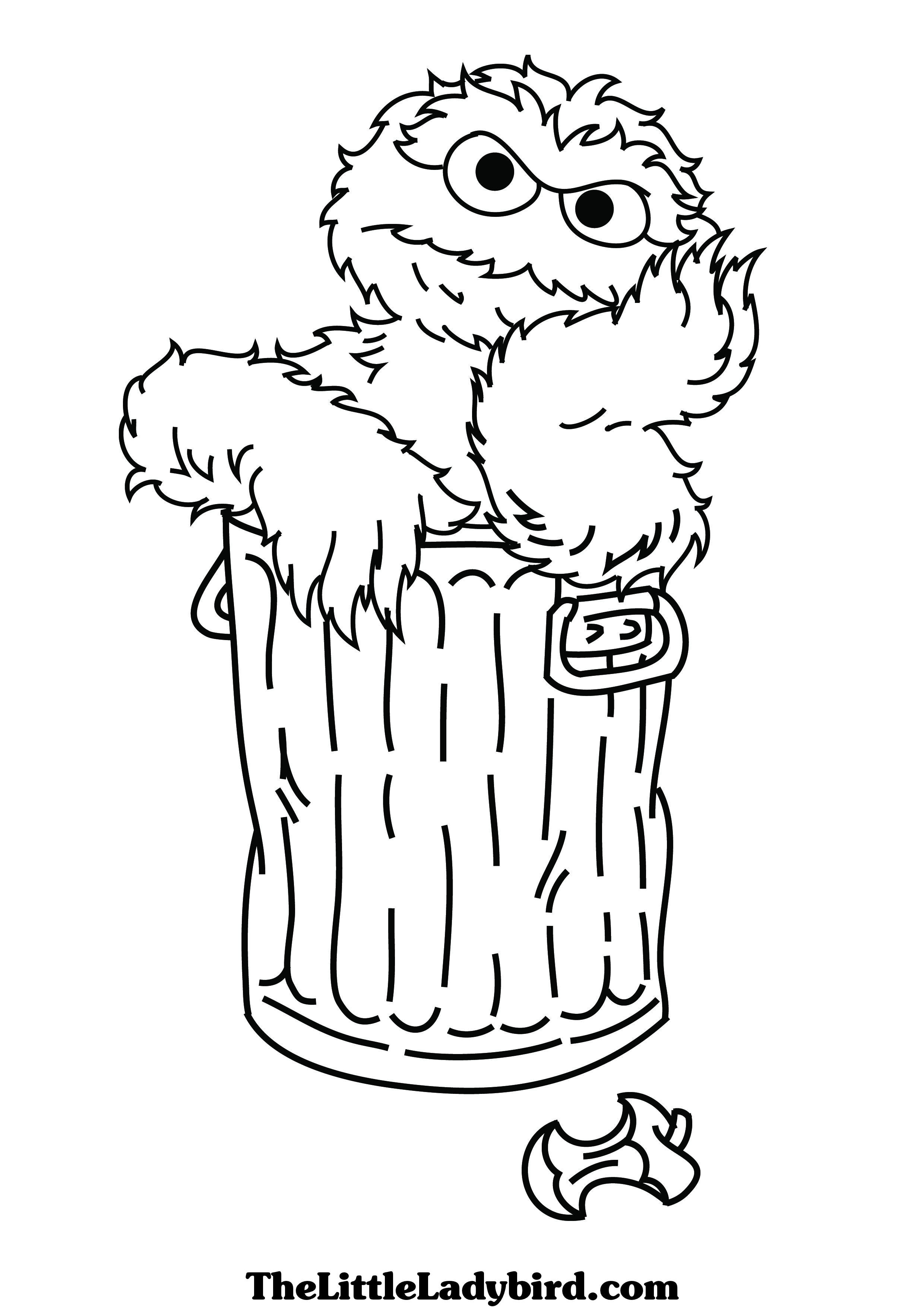 Oscar The Grouch Coloring Page - Coloring Home