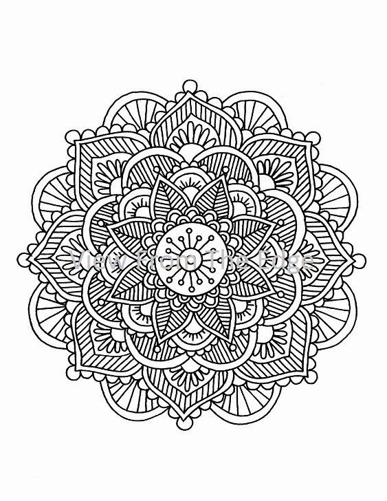 Mandala Coloring Page Mehndi Henna Printable PDF by Katie N ...