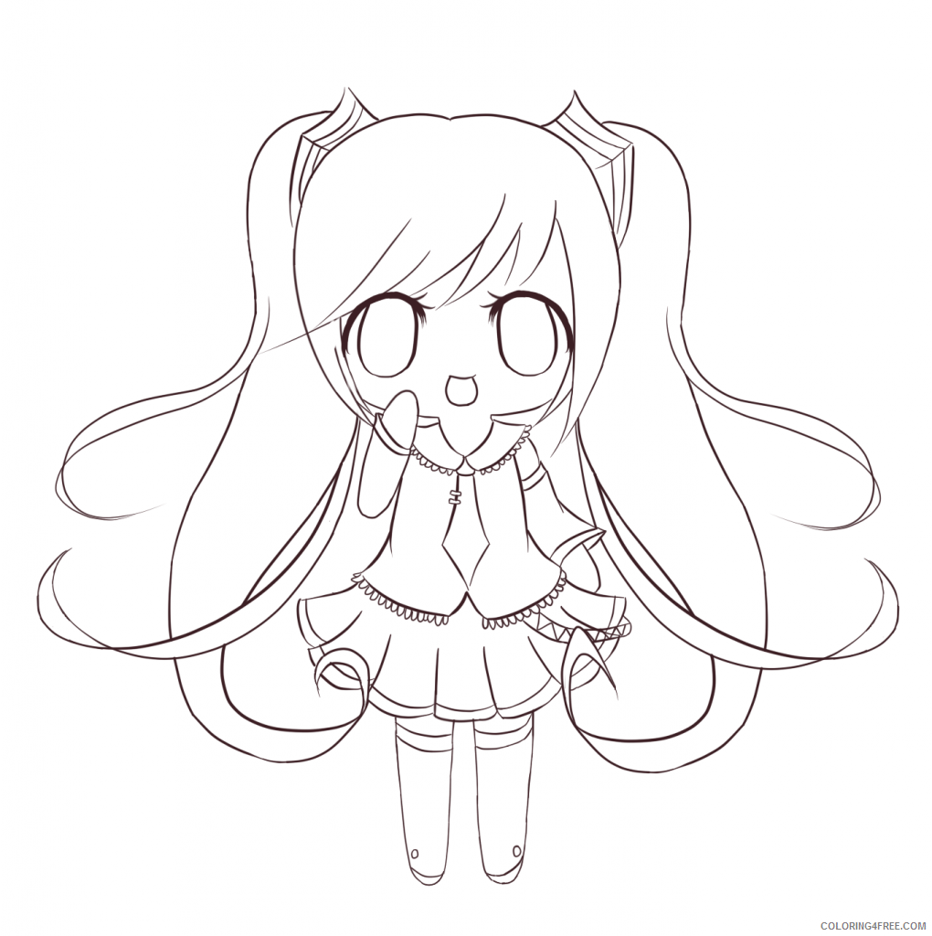 cute chibi coloring pages anime Coloring4free - Coloring4Free.com