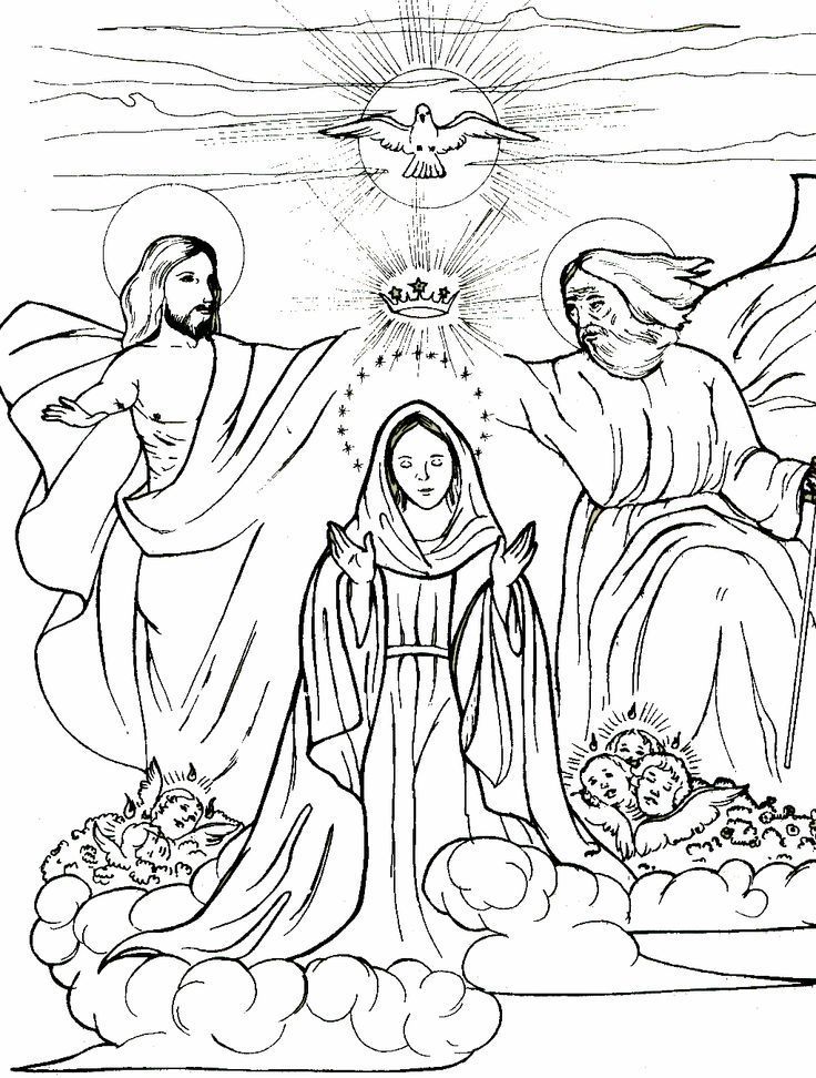 Queen of Heaven coloring page | Mary, Queen of Heaven Lapbook ...