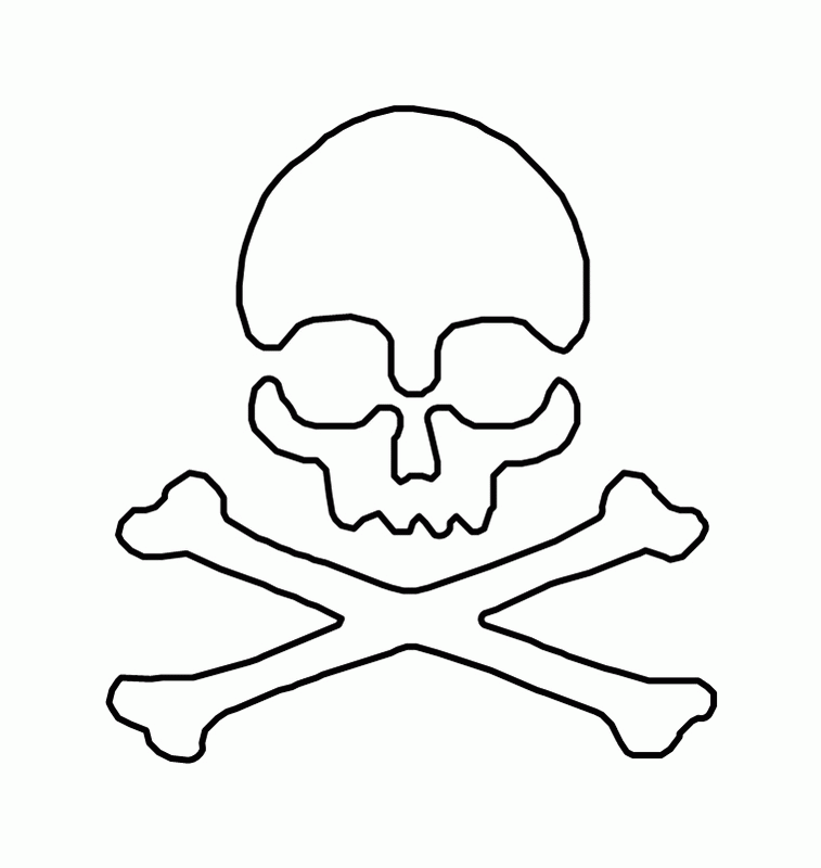 Skull And Crossbone Coloring Page Coloring Home