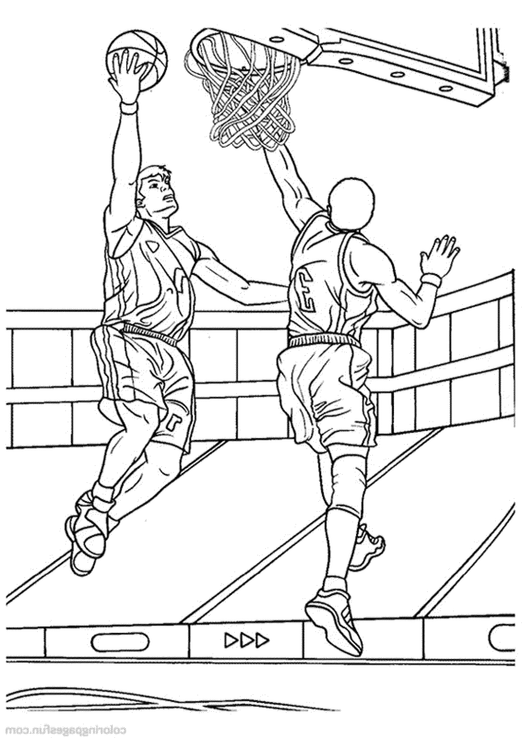 printable basketball coloring pages - Printable Kids Colouring Pages