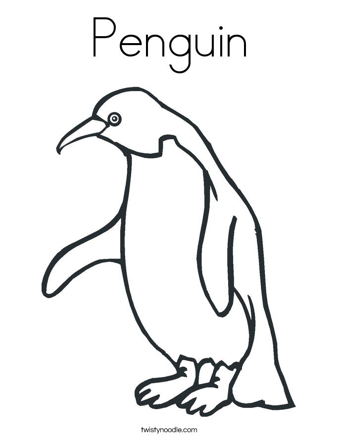 Penguin Coloring Page | Coloring Pages