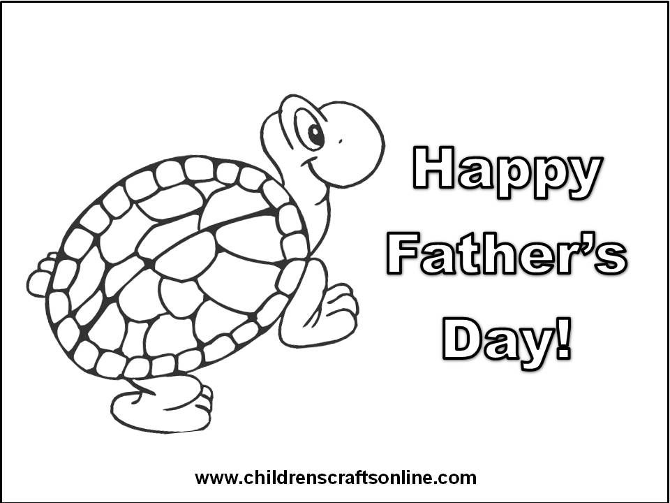 Free Arts and Crafts for Children: Child printable color fathers 