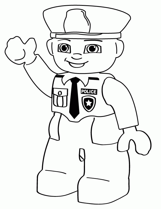 police man lego Colouring Pages