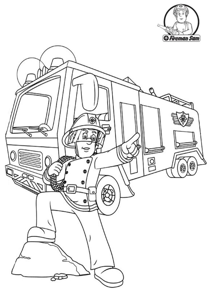 fireman sam coloring page  coloring home