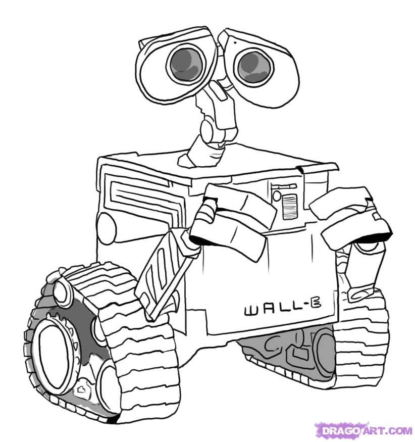 Wall-e And Eve Coloring Pages - Coloring Home